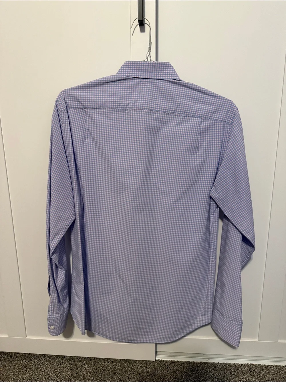 J. Crew Blue and Pink Tiny Check Dress Shirt - Size M